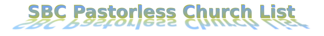 SBC Pastorless List